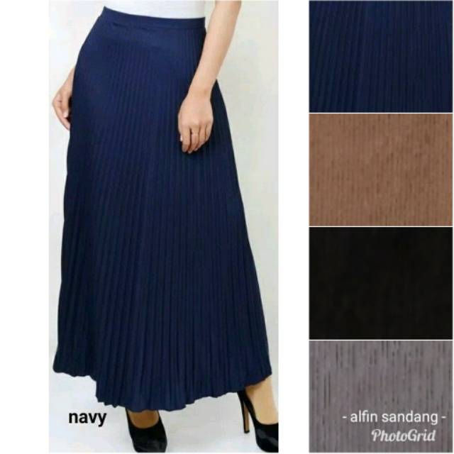 The best Rok panjang JUMBO babat plisket polos salur