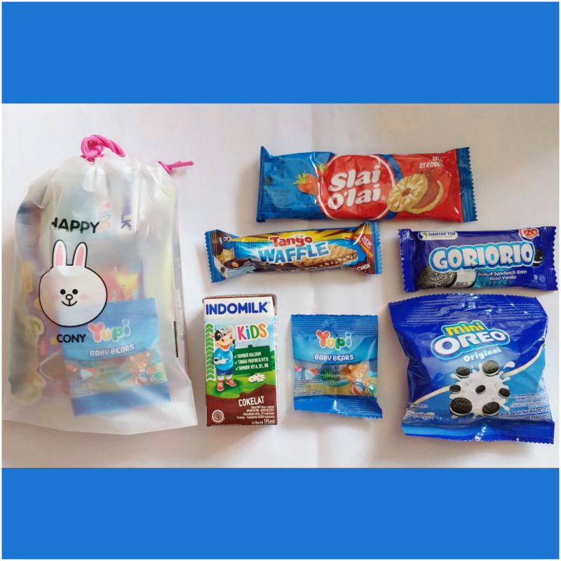 PAKET SNACK ULANG TAHUN ANAK MURAH GOODIE BAG ULTAH ANAK / SNACK ULANG TAHUN ANAK / PAKET ULTAH PAKE