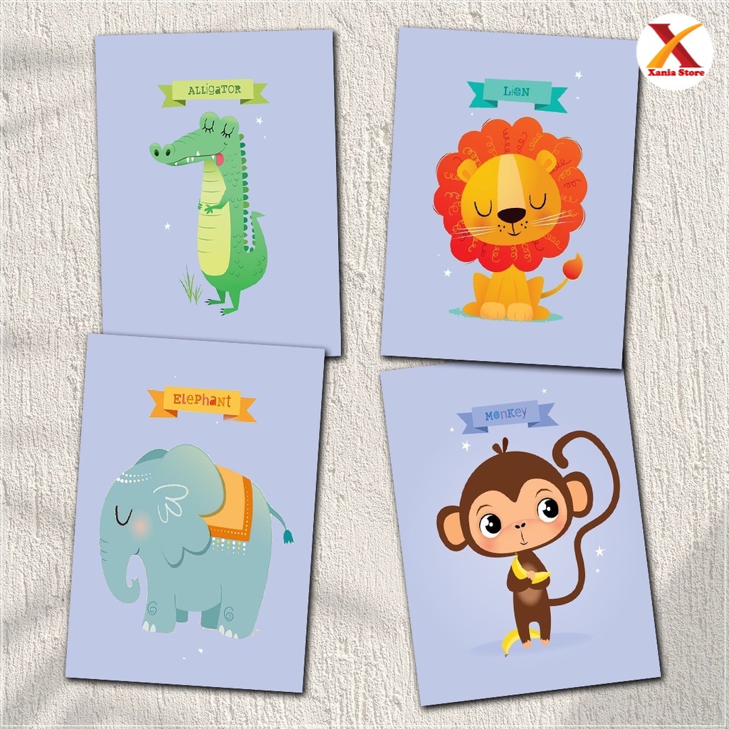 Hiasan dinding wall decor dekorasi hiasan gantung gambar pajangan anak animal hewan