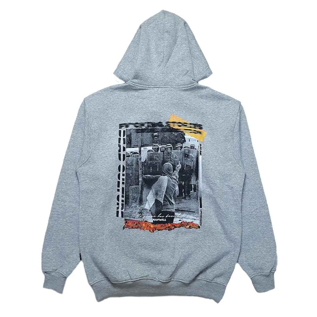 Switer Hoodie Peace Abu Misty Jahitan Overdeck Sablon Raster Bahan