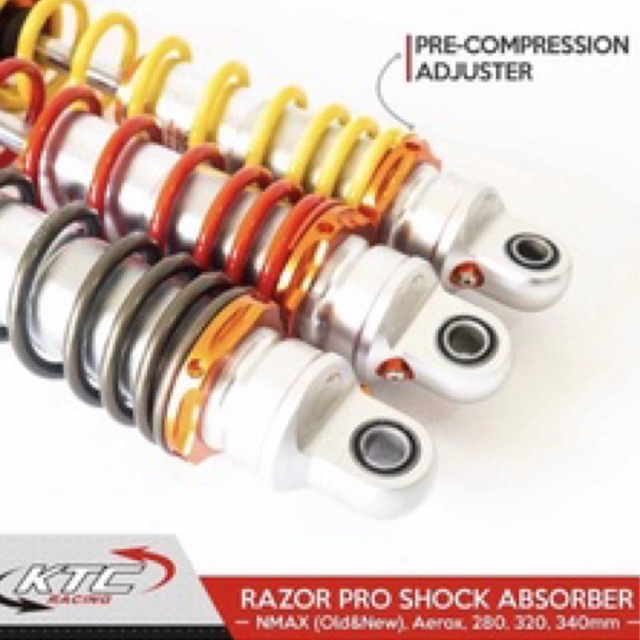Shock KTC Non Tabung Rebound Klik RAZOR PRO280/320/340 MATIC 300MIO&325 BEAT RX king Jup Tiger supra-1