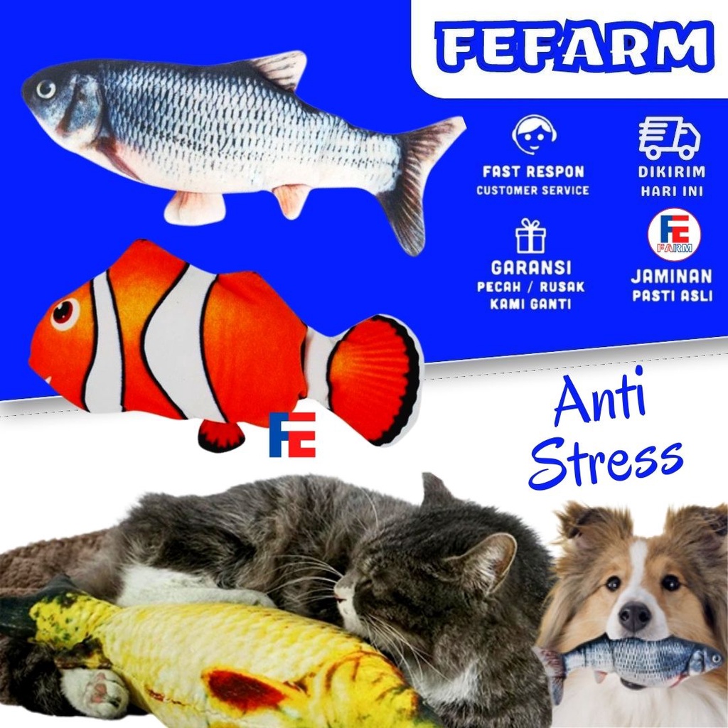 Catnip Ikan Catmint Fish Mainan Kucing Cat Toys Gigitan Kucing FEFARM