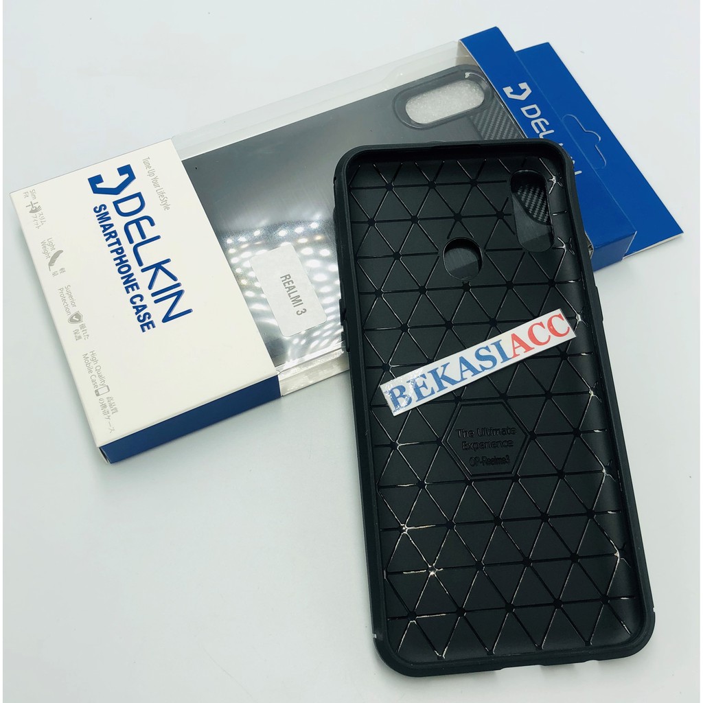 SILIKON IPHONE REALME 3 DELKIN KARBON / SOFT CASE REALME 3
