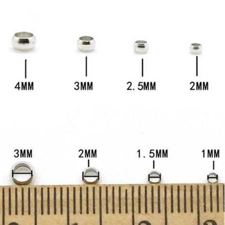 Crimp End/Stopper Bulat Uk 1.5-2.5mm  Harga/500Pc- 3.0-4.0mm Harga/300Pc