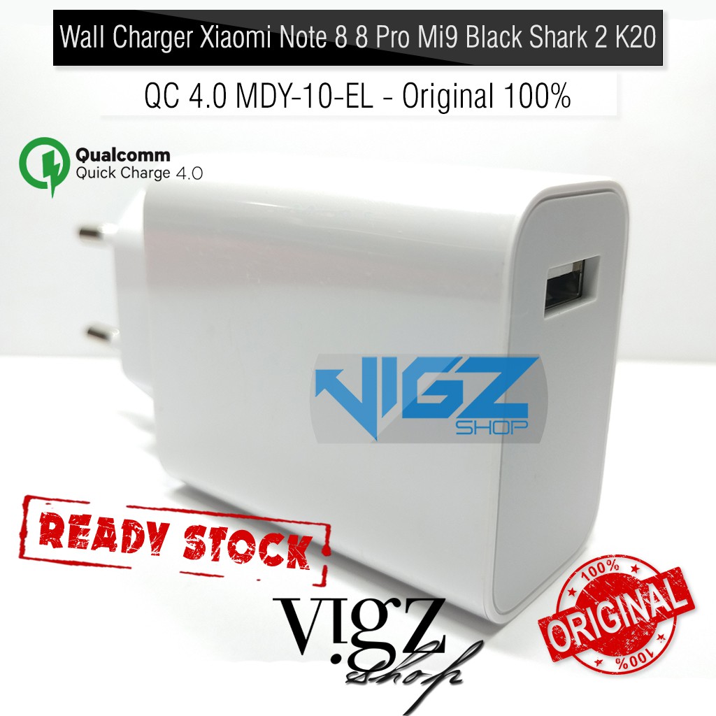 Batok Charger Wall Charger Xiaomi Note 8 8 Pro Mi9 Black Shark 2 K20 K20 Pro QC 4.0 MDY-10-EL ORI