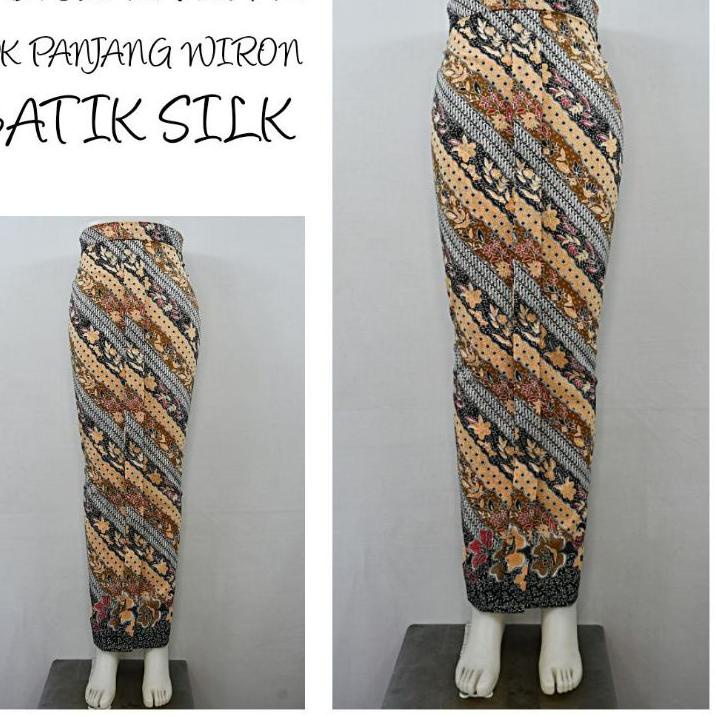 ☈ Indah BAWAHAN ROK SPAN PANJANG WIRU WIRON Batik Silk All Size Fit XL SR ♬