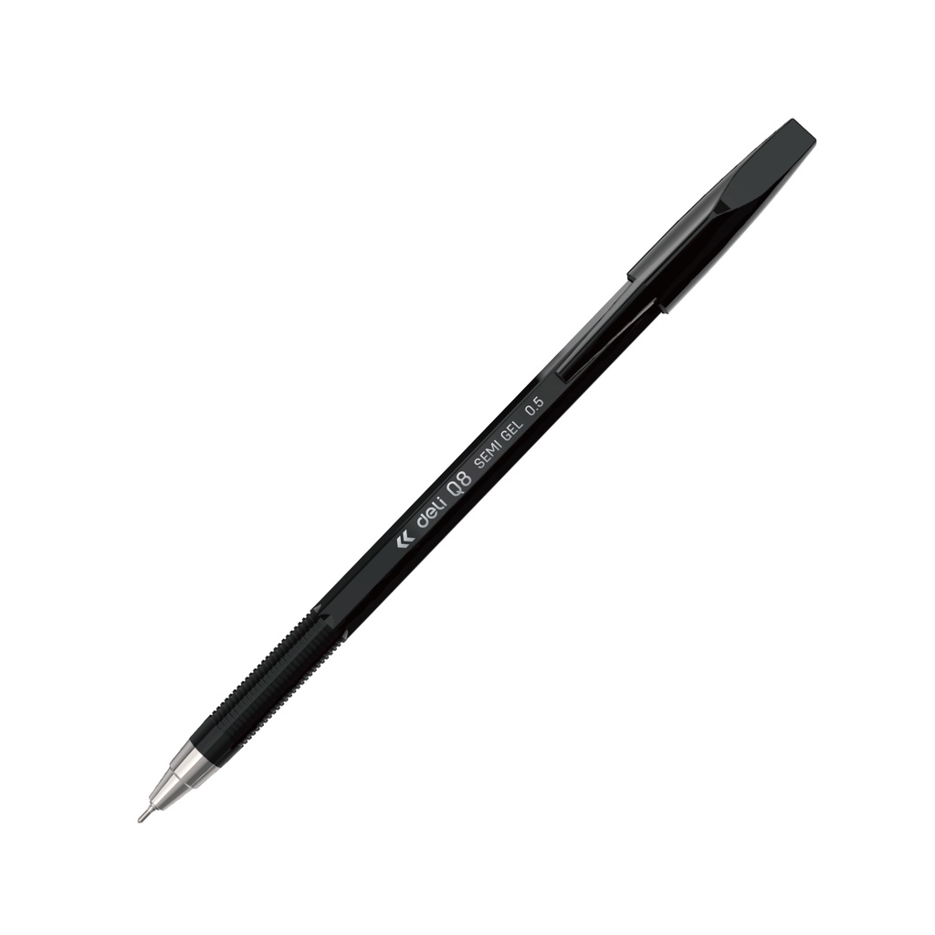 HAPPY TIME DELI BALLPOINT PULPEN 0.5mm EQ8 TINTA HITAM/BIRU ALAT TULIS KANTOR SEKOLAH PEN TINTA