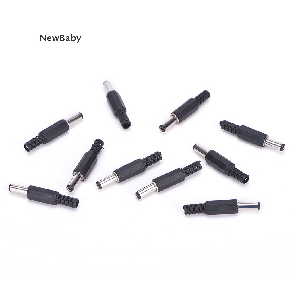 10pcs Adapter Konektor Jack Plug Dc Male 5.5x2.1mm Diy