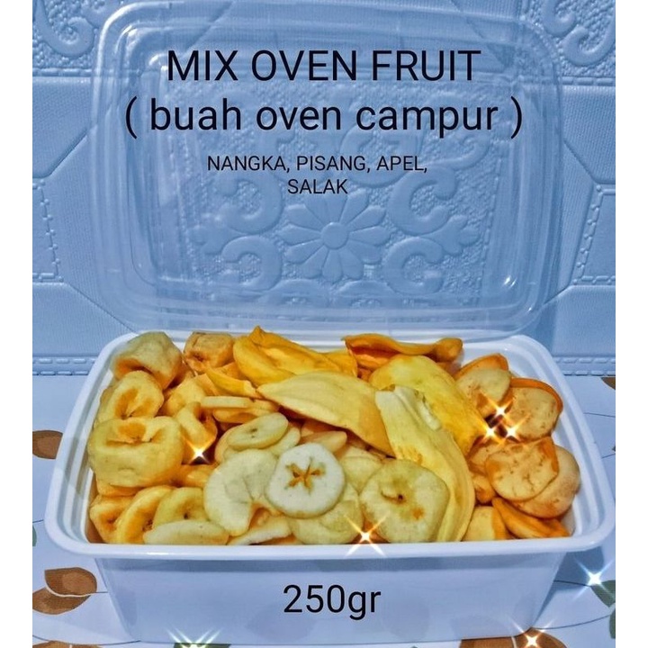 

KERIPIK BUAH OVEN MIX (NANGKA, SALAK, PISANG, APEL)