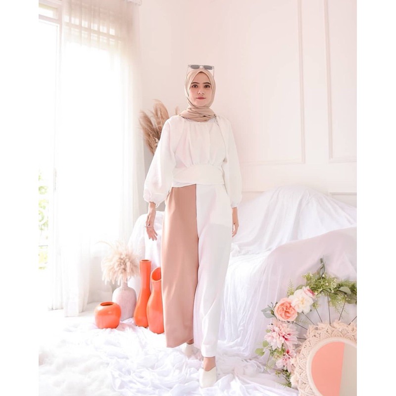 KULOT MIX 2 TONE // KULOT POLOS MURAH-Mocca