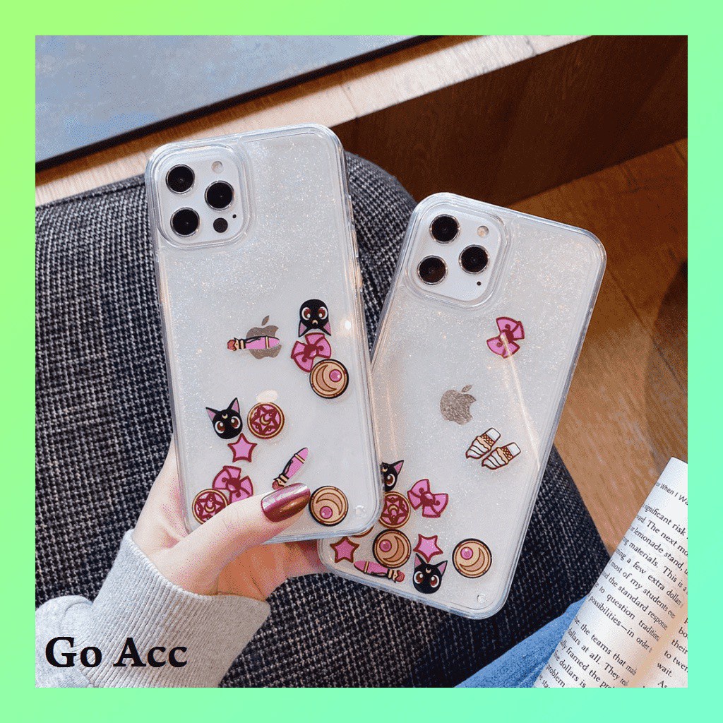 Sailormoon Soft case Air Glitter Iphone 6 6s 7 8 SE 6+ 6s+ 7+ 8+ X Xs Xr Xs Max 11 12 13 Pro FH04