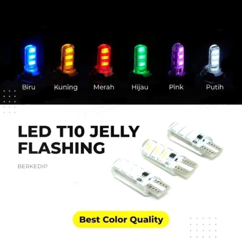 LAMPU KOTA LAMPU SEN JELLY T10 KEDIP FLASH HARGA SEPASANG