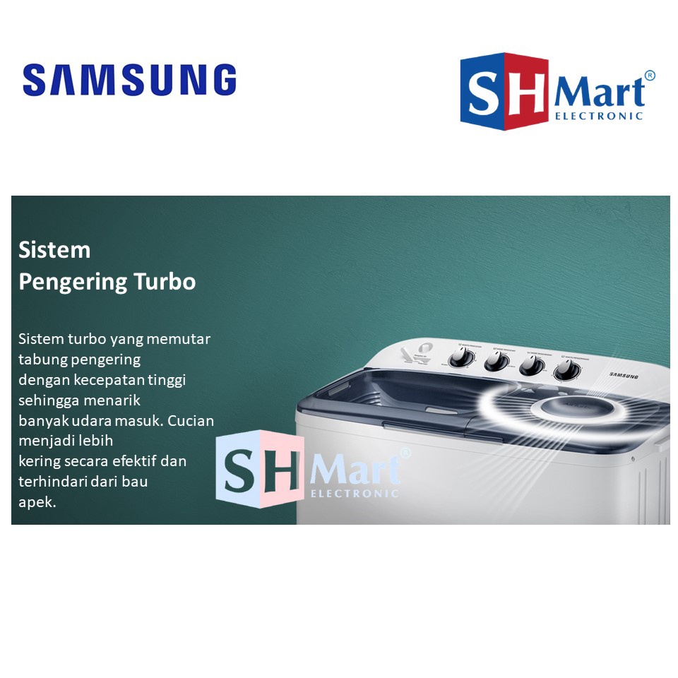 MESIN CUCI 2 TABUNG 8,5 KG SAMSUNG WT85H3210MB WT85H FREE PASANG ( MEDAN )