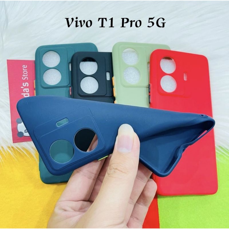 Case Vivo T1 Pro 5G Babycase + Pelindung Kamera, Makaron Full Color (PsS)