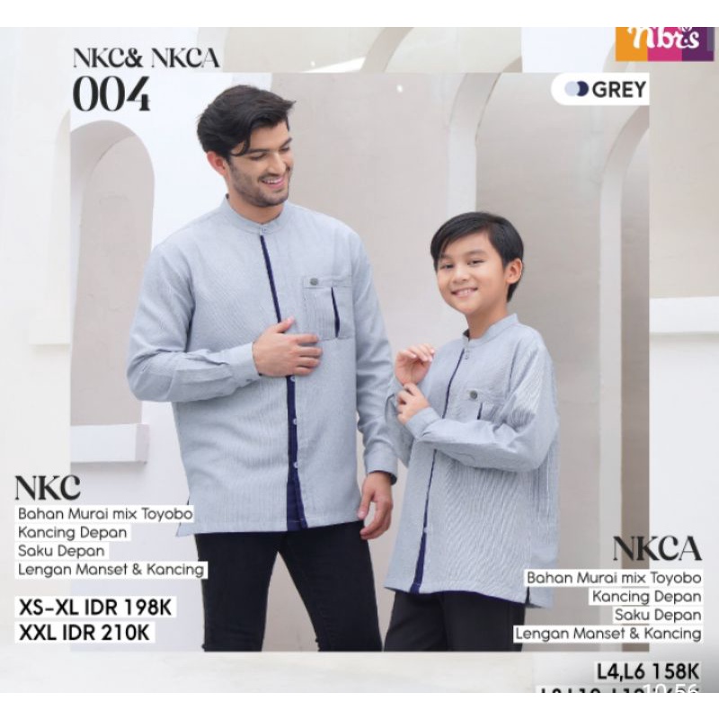 nibras couple Koko lengan panjang atasan NKC04 dan NakCA04 bahan murai mix toyobo