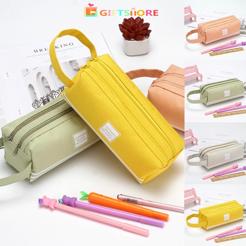 

COD✨Kotak Pensil Dan Stationery Dual Zipper / Dompet Pensil 2 Pouch / Tas Alat Tulis Ritsleting Kain Oxford Sederhana / Tepak Pencil Case Kapasitas Besar Dompet Pouch Tempat Bolpen Pen Make Up