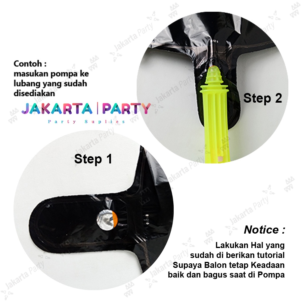 Balon Bulat Happy New Year #2 / Balon Foil Bintang / Balon Bintang