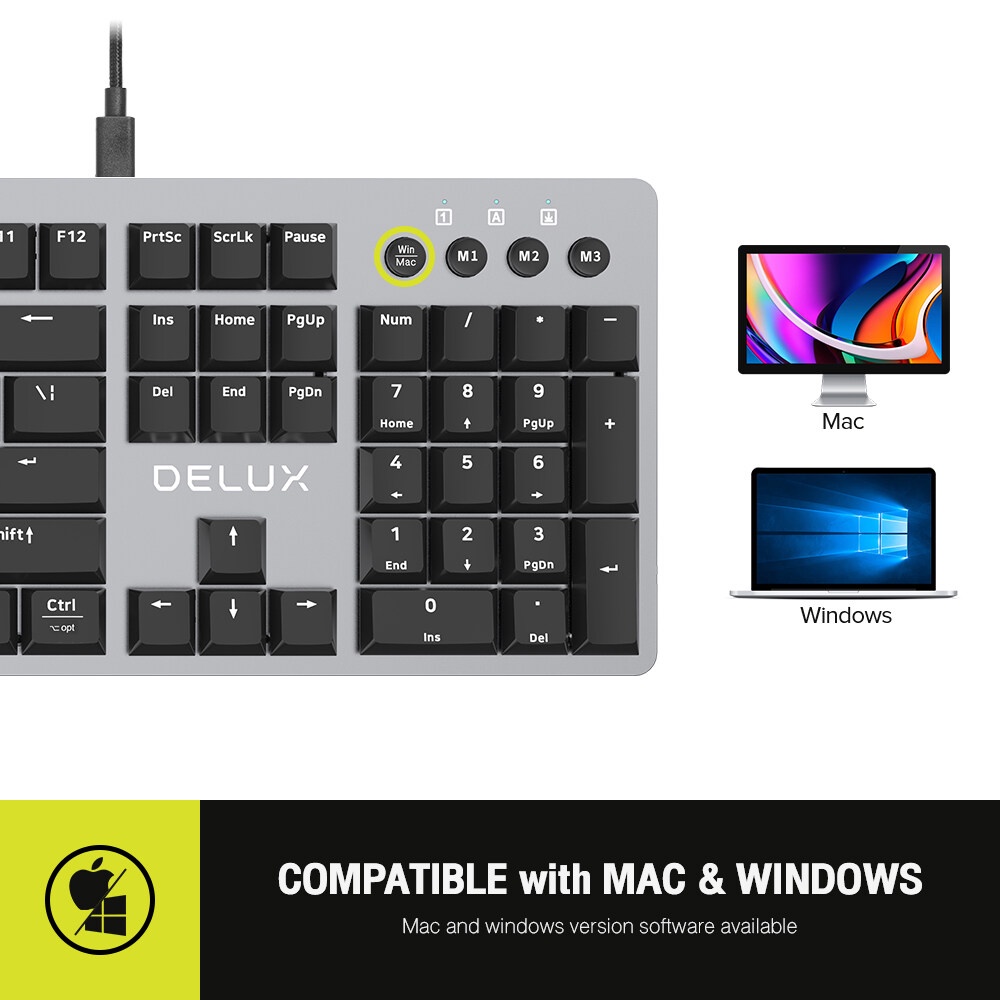 Delux KS100 Designer Multimedia Keyboard Backlit Adobe Photoshop