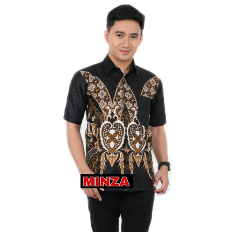 HRB026 Kenongo Hem Kemeja Batik Pria Katun Primis Premium Halus M L XL XXL