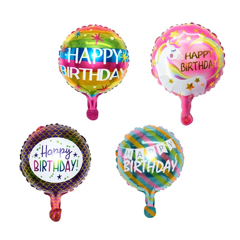 10 inches Colorful KidsHappy Birthday Foil Balloons / Helium Air Balloons toys for Christmas Wedding Birthday Party