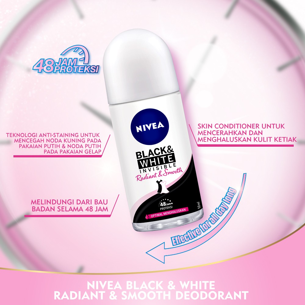 ❤ BELIA ❤ NIVEA Deodorant Roll On | 25 | 50 | Men | Women | Whitening Pearl Beauty Silk Touch Hijab deodoran