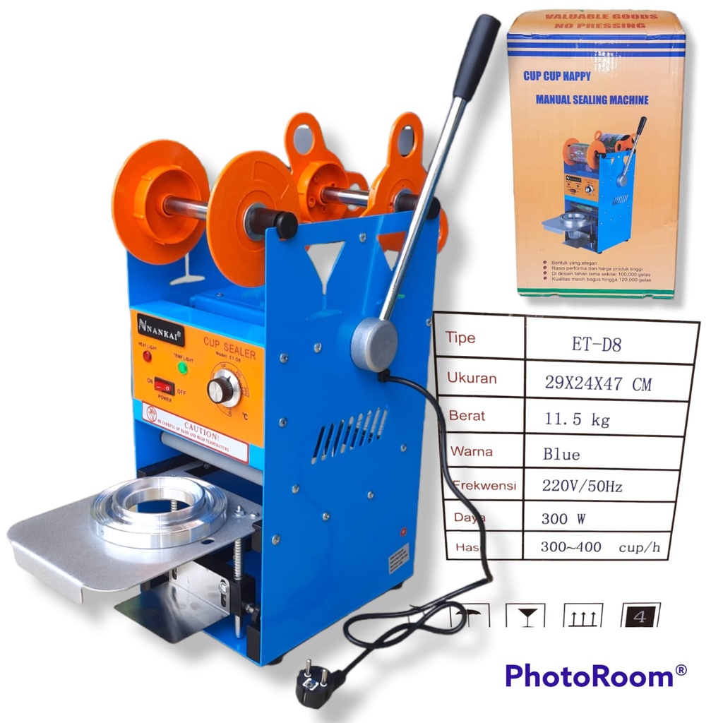 MESIN CUP SEALER / CUP SEALER MANUAL / ALAT PRES GELAS PLASTIK ETON D8 - NANKAI