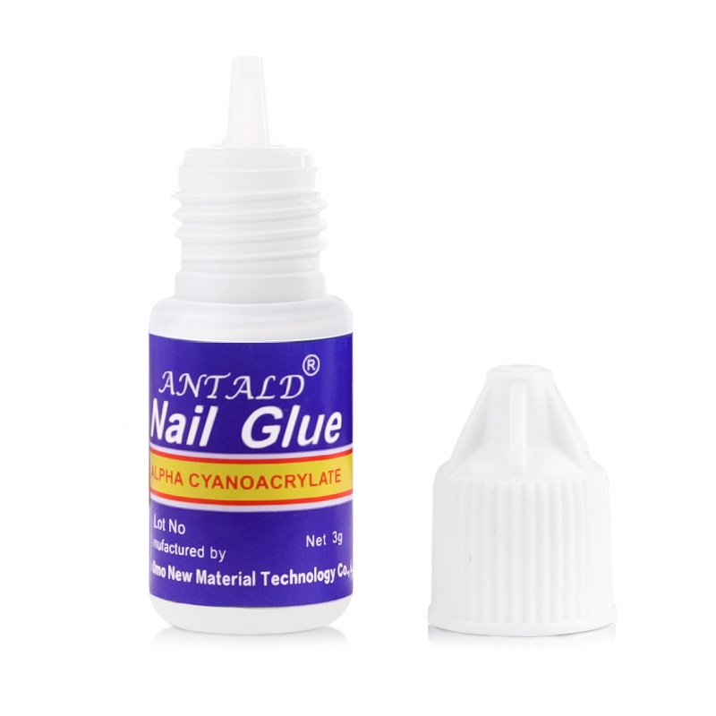 Nail Glue Lem Kuku Palsu Cair 3 gram Perekat Bening Tahan Lama