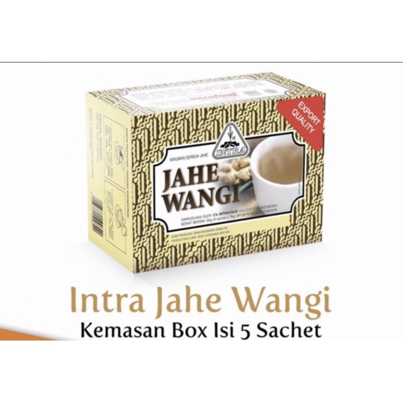 Jahe wangi box 5 sachet ( minuman traditional menghangatkan tubuh )