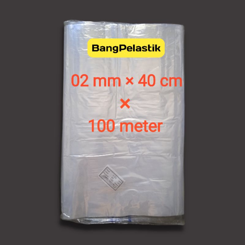 Plastik Rol PP 02mm×40cm×100m Plastik Laundry Plastik Karpet Plastik Vakum Plastik Bedcover Plastik 