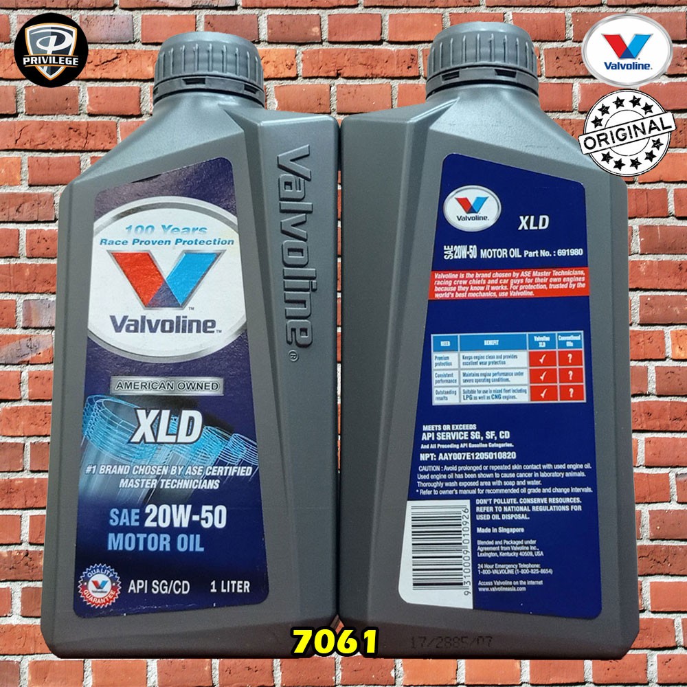 Oli Mobil & Motor VALVOLINE XLD 20W50 1 Liter (7061)