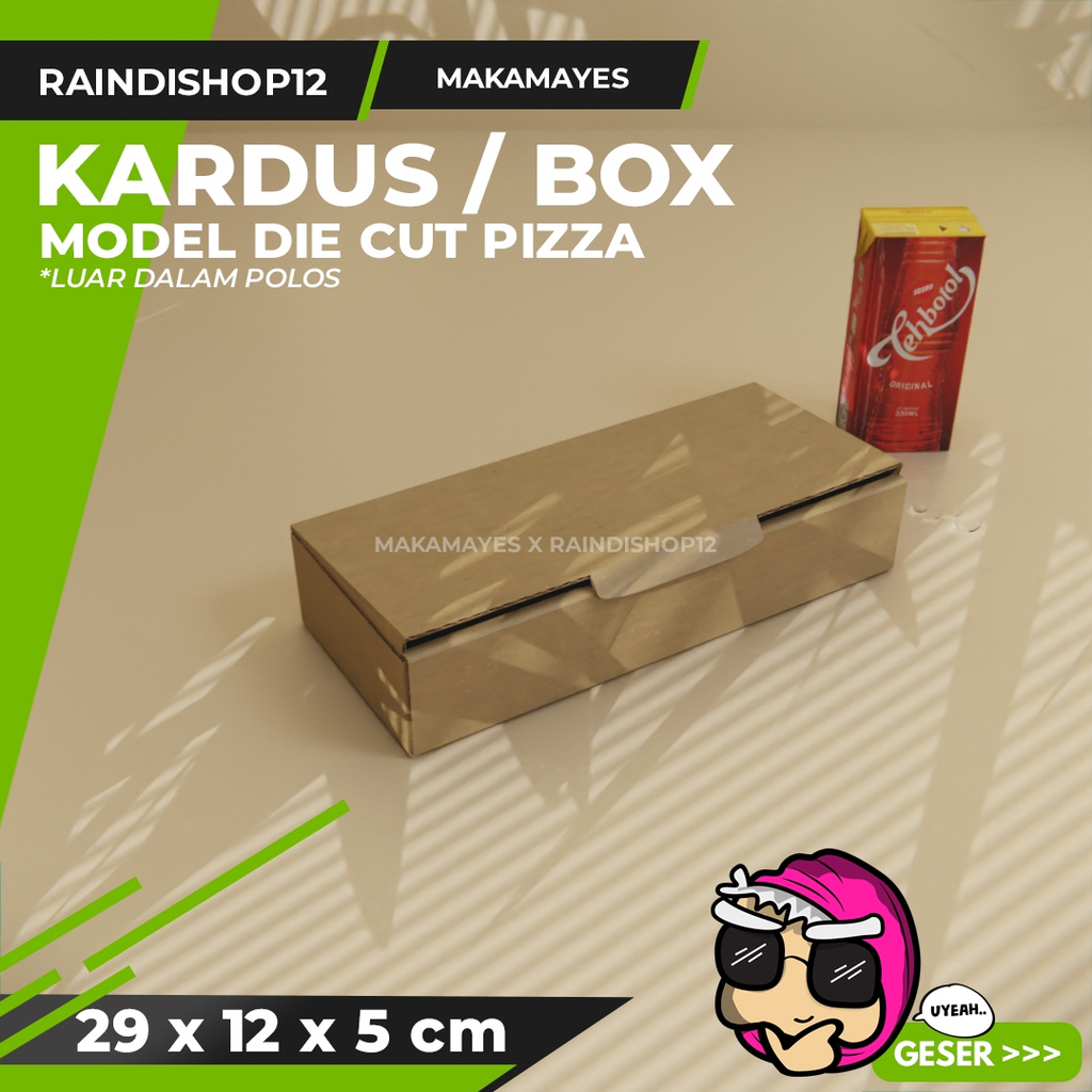 

(MIN 10 PCS) BOX 29 X 12 X 5 CM KARDUS DIE CUT PIZZA KEMASAN PACKAGING KADO