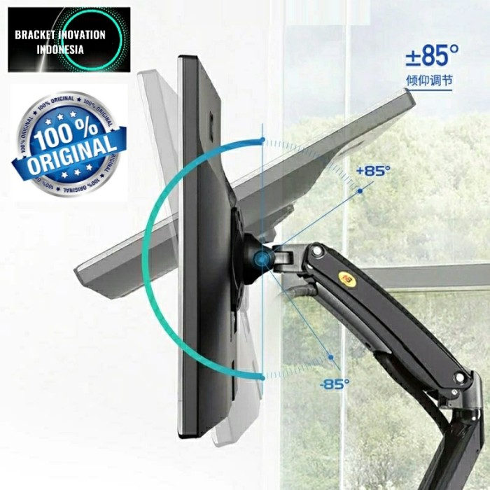 BRACKET MONITOR JEPIT MEJA 15 17 19 20 22 24 27&quot; MAX 30&quot; NORTH BAYOU