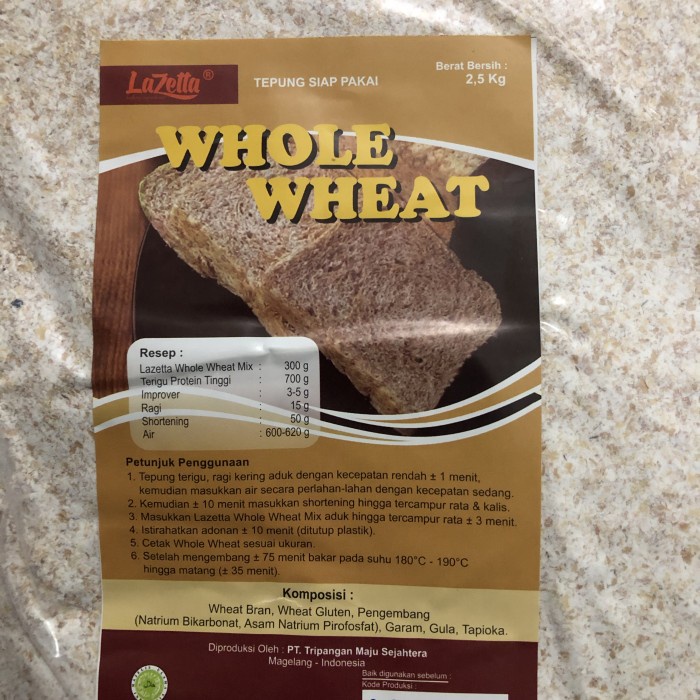 

Ds11D0 Whole Wheat 250 Gr / Tepung Gandum Utuh / Wheat Flour G6040B