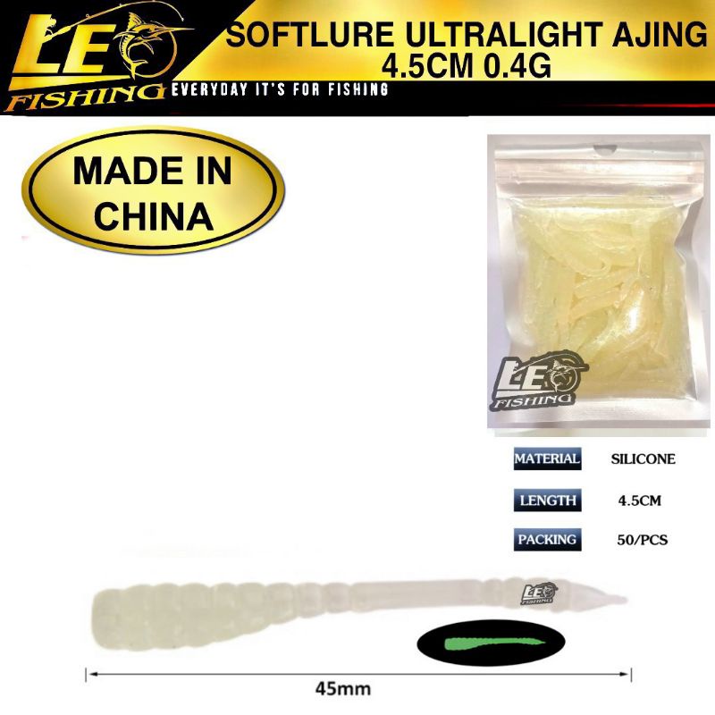 50 PCS SOFTLURE ULTRALIGHT 4.5CM 4.0G SOFT LURE AJING TERLARIS