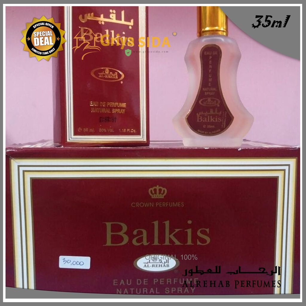 Parfum al rehab Balkis 35ml original minyak wangi arab spray import