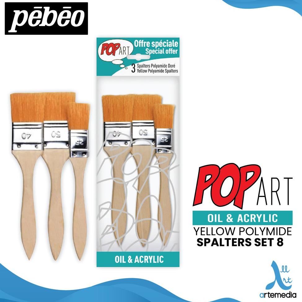 

Kirim Langsung.. Kuas Lukis Pebeo Yellow Polyamide Oil and Acrylic Brush Set VR0