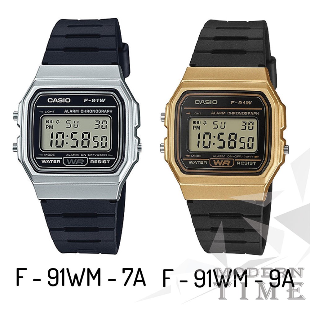 Casio Original F-91WM-7A / F-91WM-9A - Tanpa kotak MIKA