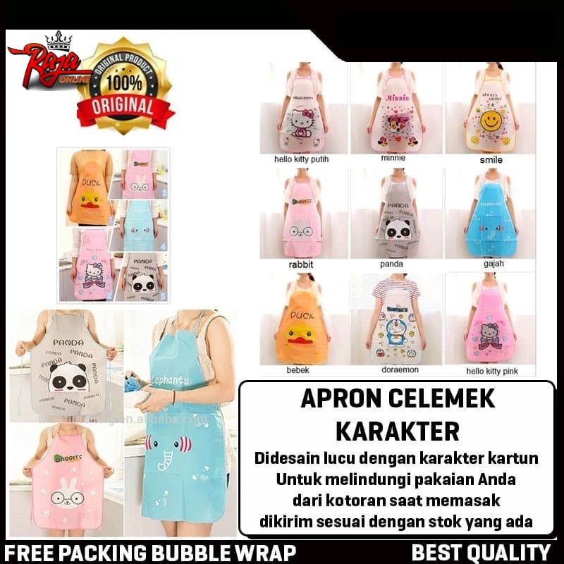 CL30 - Celemek  Dapur Karakter Waterproof - Apron Karakter