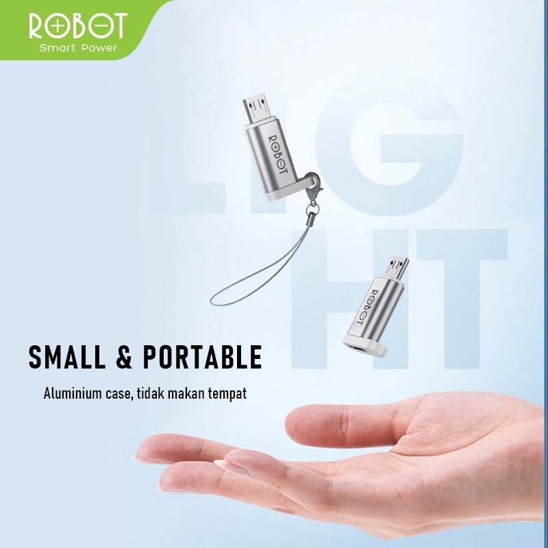 OTG ROBOT RT-OTG Type C/Micro to USB 3.0 Small Portable Alumunium Case-Garansi 1 Tahun