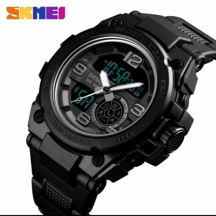 Strap Tali Jam Tangan SKMEI DG1517 DG-1517 1517 BLUETOOTH SMART WATCH BLACK