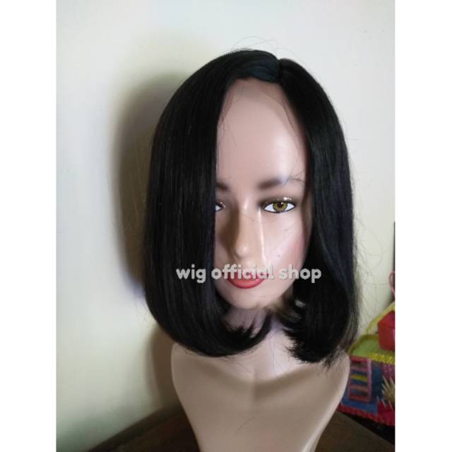 Wig bob rambut asli
