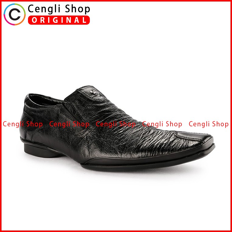 EM34 SEPATU EVERBEST SLIP ON PRIA ORIGINAL CASUAL SEMI FORMAL KULIT ASLI ORI HITAM