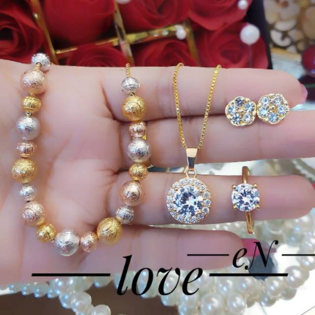 Xuping set lapis emas 24K 0411