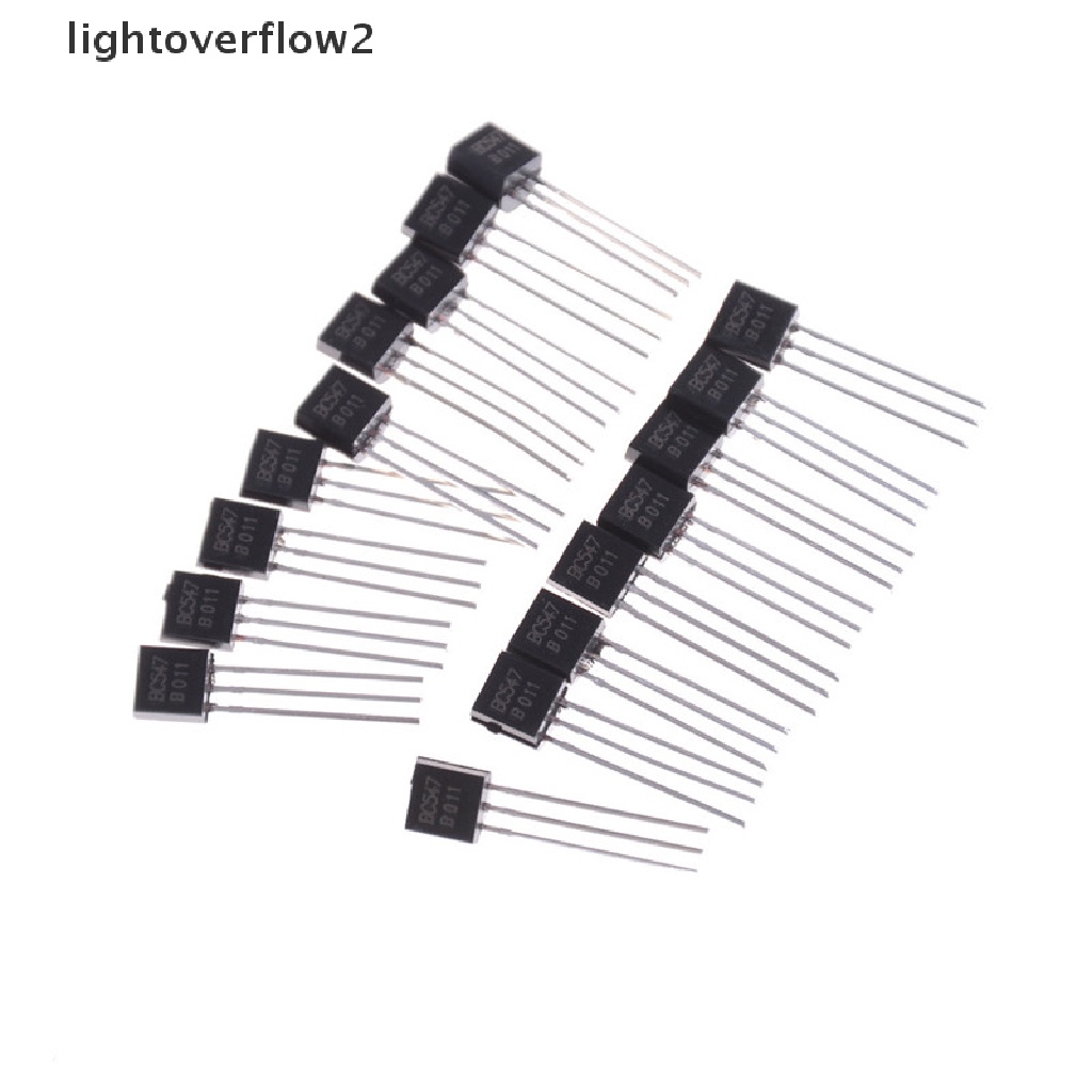 (lightoverflow2) 50pcs / set Transistor NPN BC547 BC547B 0.1A / 45V Warna Hitam