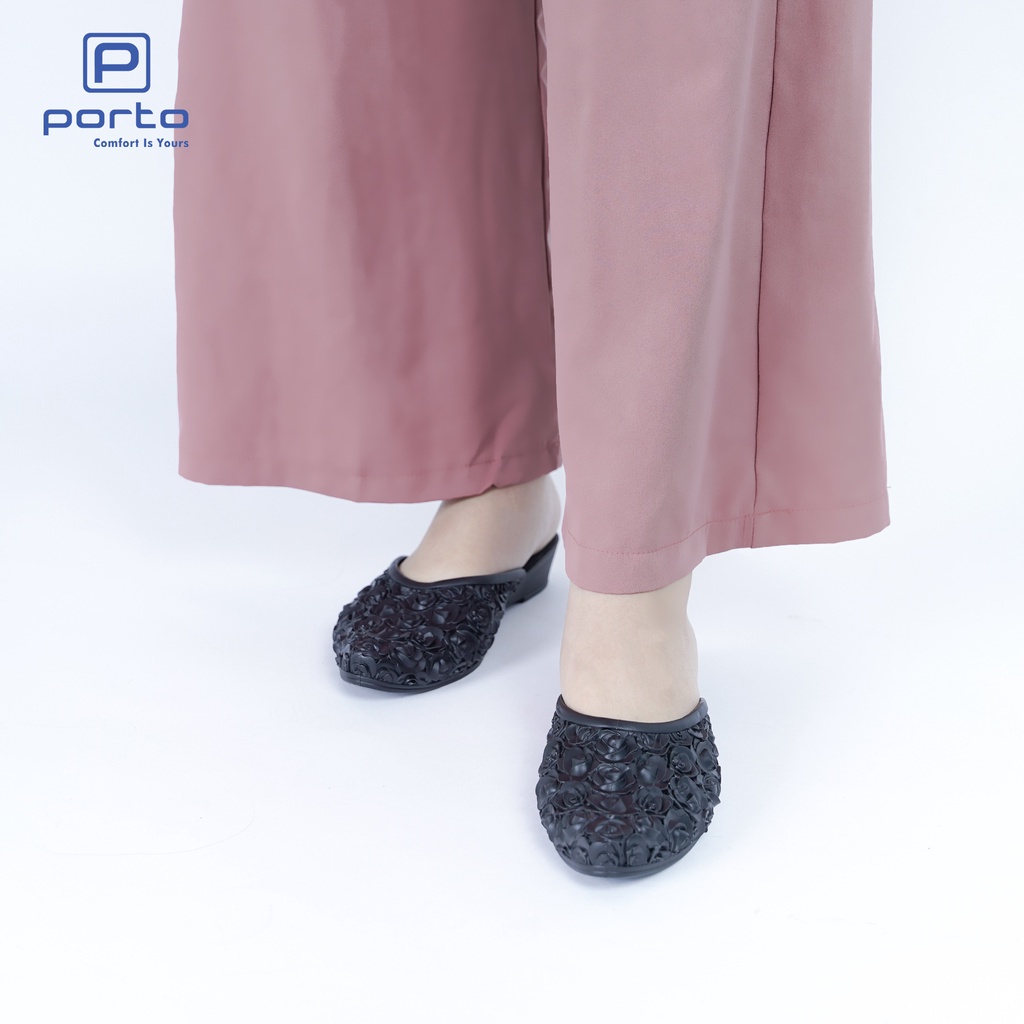 sogo PORTO LADY ROS Sepatu Wanita Wedges Terbaru Sepatu Wanita Cantik Motif Bunga ROS