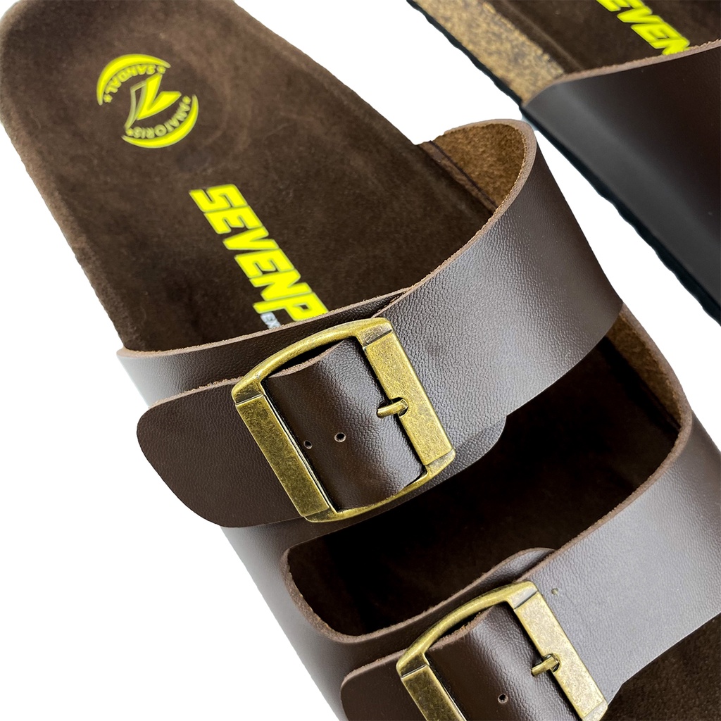 Sandal Pria Casual Sendal  Slide Slop Selop Puyuh Original Sevenpoint Kekinian Birken Ban Dua