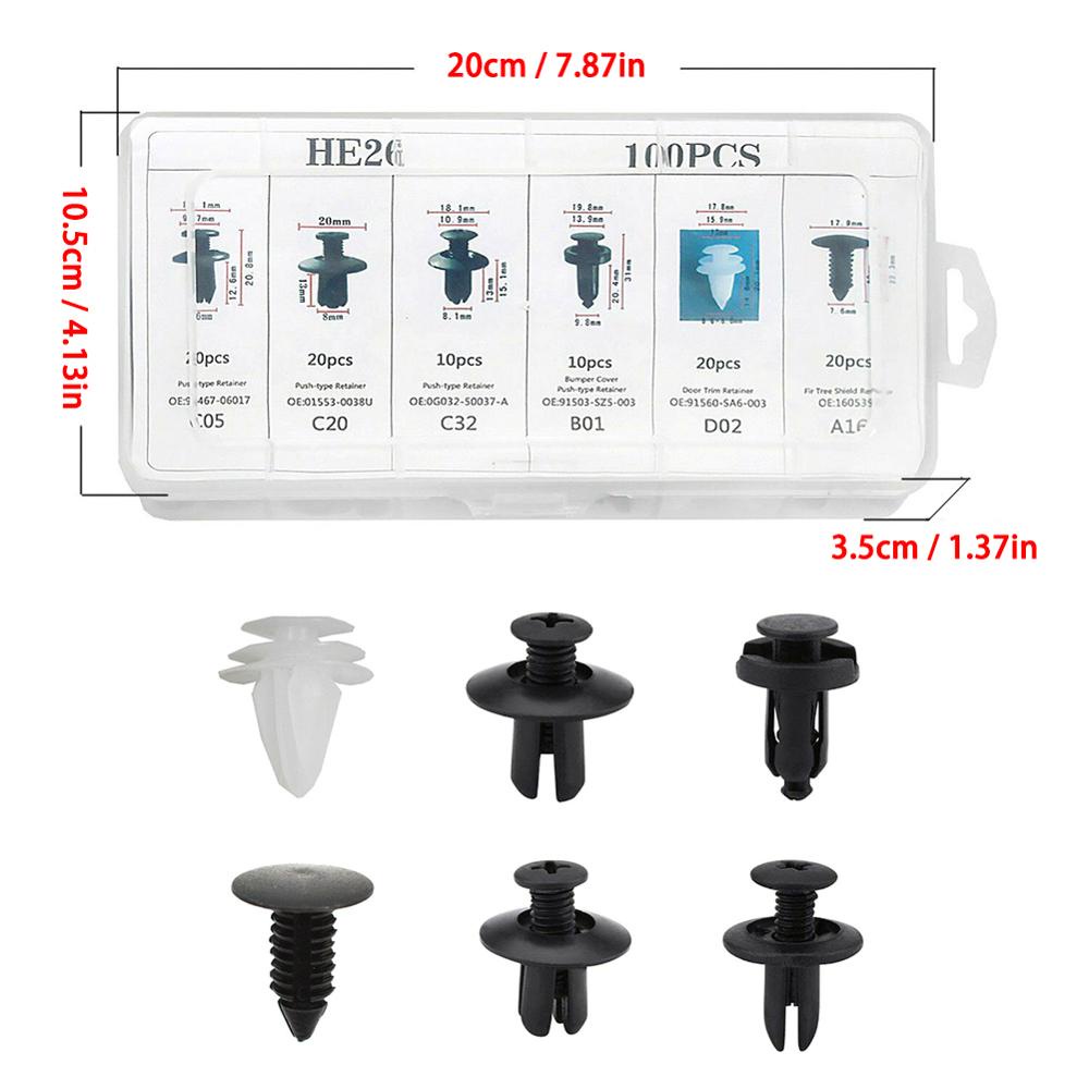 225 Pcs Car Auto Push Type Bumper Fender Retainer Fasteners Clip For BMW 225 PCS  Mercedes Karet Rubber O Ring Seal Tightening -