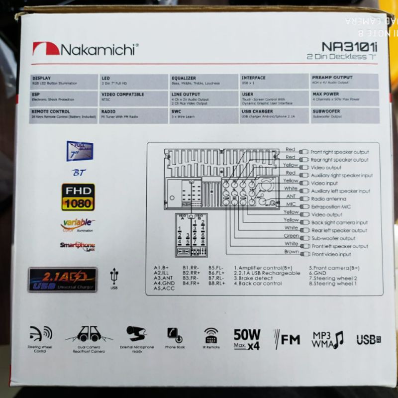 audio mobil double Din nakamichi NA3101i mobil universal