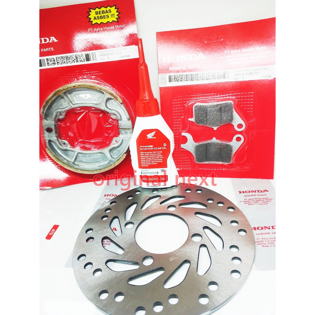 Paket Service Hemat Matic Matik Metik Oli Honda Kampas Rem Beat Vario Scoppy + piringan cakram