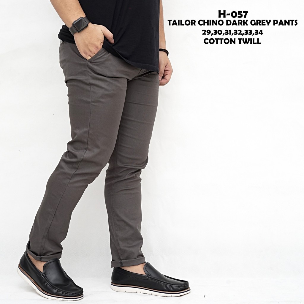 POPULER Celana Chino Bahan Adem Nyaman Cocok Buat Musim Dingin GAYA COWOK POLO KASUAL Size Abu Khaki